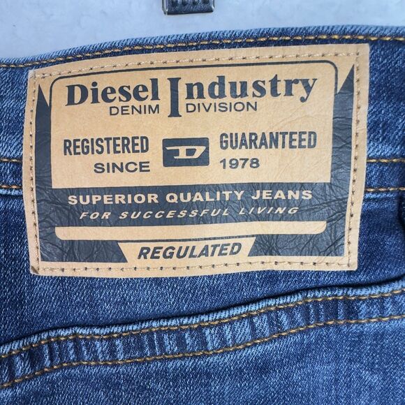 Diesel Buster Tapered Jeans Men’s 34x32 RB062 Regular Fit Stretch Blue NWT - Picture 10 of 16